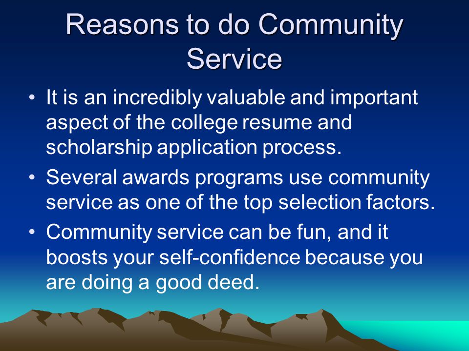 Why Is Community Service Important Essay